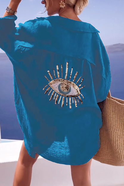 The Chloe™ Sequin Evil Eye Shirt