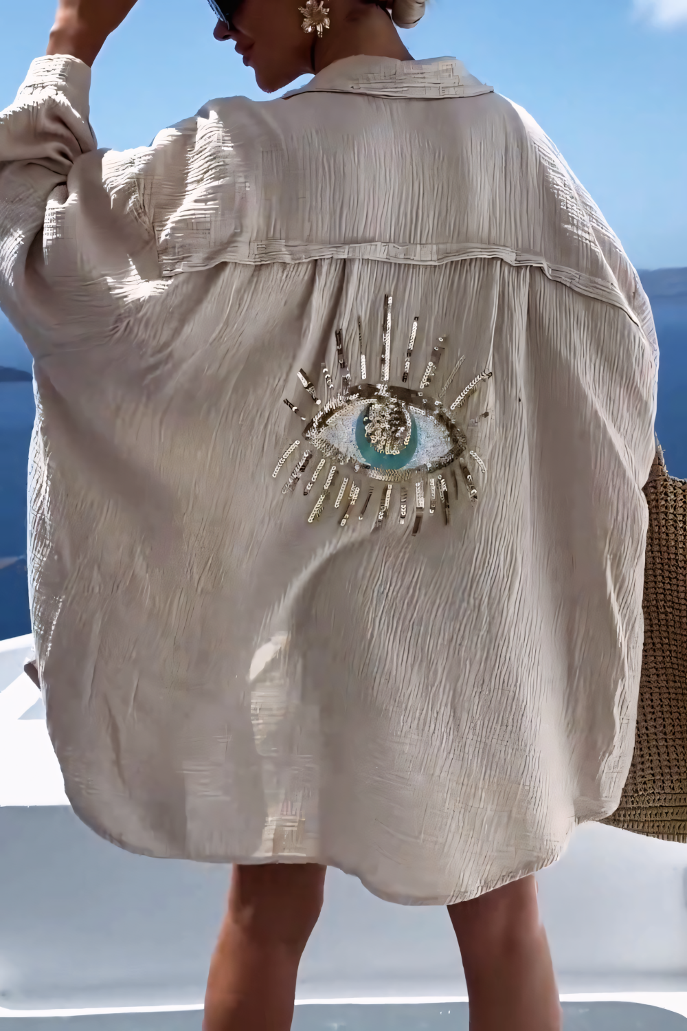 The Chloe™ Sequin Evil Eye Shirt