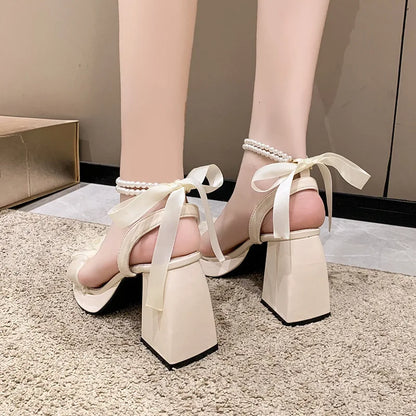 The Camilla - Beige Classy Block Heels