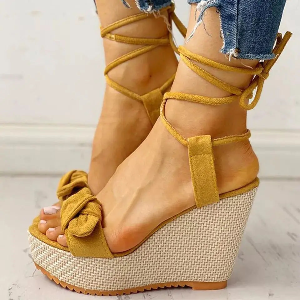 The Natalia - Ankle Strap Wedge Sandals